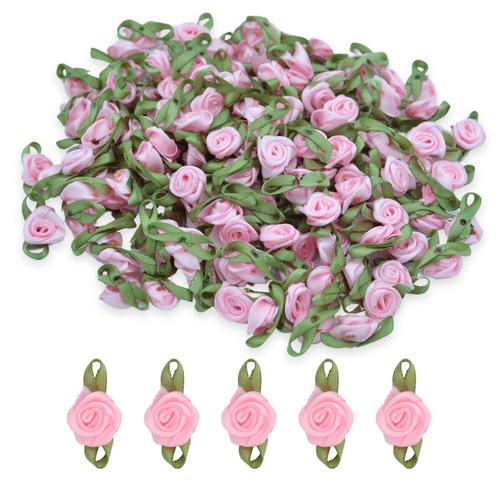 Satin ribbon roses with - satin,