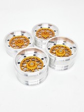 Associated RC10 2.2" 3/16 axle center gold two piece alloy wheels set  BBS