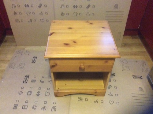 Vintage pine bedside - bedside, cabinet