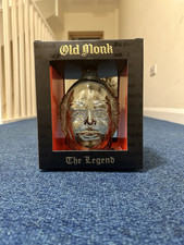 OLD MONK THE LEGEND Premium Rum 1000ml Empty Glass Bottle + Original Paper Box