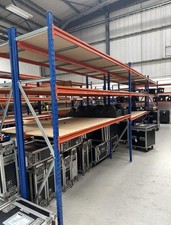 AR Racking with Chipboard shelves -Great condition longspan shelving -Heavy duty