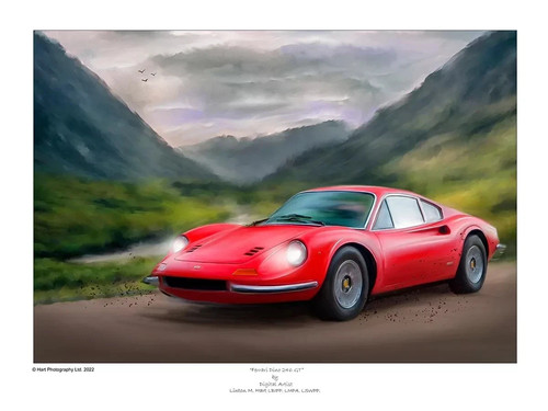 Ferrari dino 246 car artist - ferrari,
