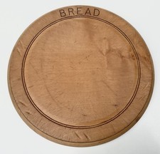 Vintage Wooden Round Bread Board Chopping Board.