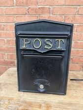 Black Large Wall Mounted Vintage Letterbox