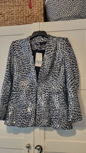 Bnwt zara black silver - bnwt, sequin