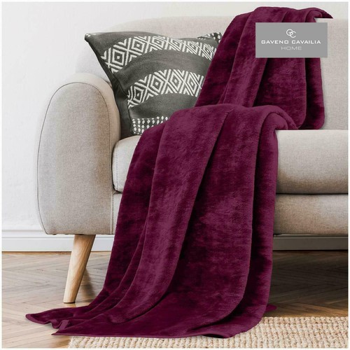 Faux fur fleece throw - ,
