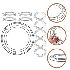  10 Pcs Wreath Hoops Metal