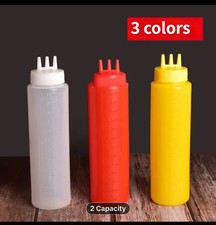400ML 3  Sauce Bottle with Lid