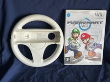 Nintendo Wii - Mario Kart Game & Wii Wheel Complete With Manual