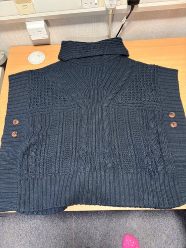 Knitted poncho one - poncho,, size