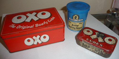 Vintage oxo tins - tins, &