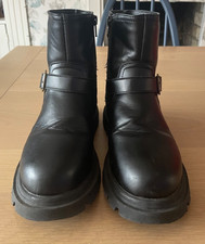 Tu Black Faux Leather Chunky