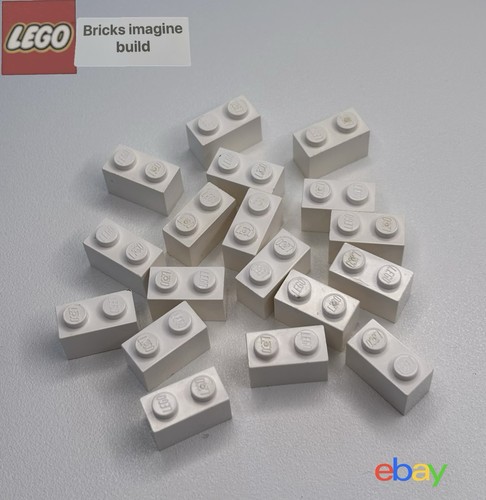 Lego vintage white 1x2 - 18,