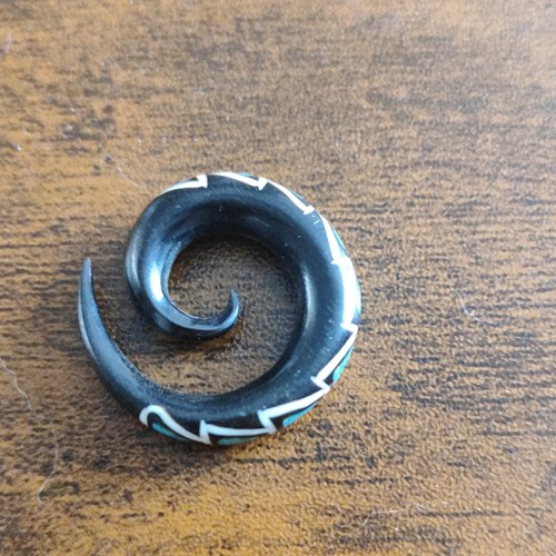 Handmade tribal black spiral - handmade,