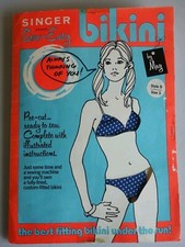 Vintage Singer Bikini Polka Dot Pre Cut Fabric Sewing Pattern Style D/Size 3