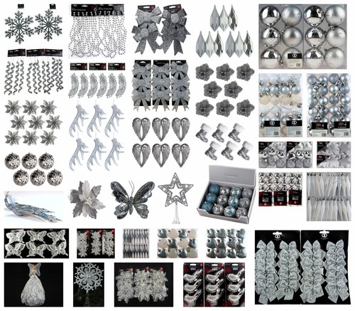 Silver glitter christmas - silver, tree