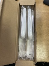 Trojan Sparta Long Backplate White Powder Coated Sprung Lever/ Door handle uPVC