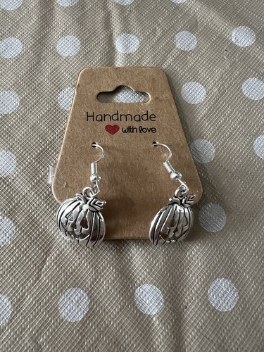Handmade pumpkin earrings - handmade,