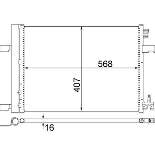 Mahle condenser for vauxhall - for,
