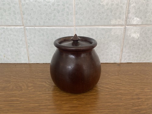 Antique wooden tobacco jar - antique,