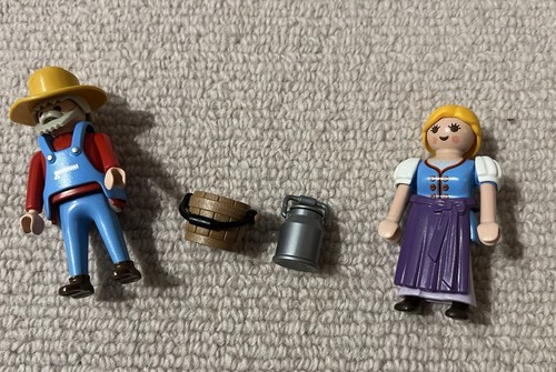 Playmobil farmer and - and, milk