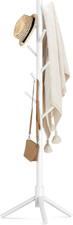 Wooden Coat Rack Stand with 8