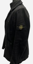 Men's STONE ISLAND Black Denim Wool Lined Casual Jean Jacket Size XLarge
