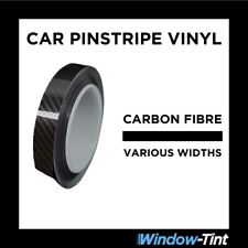CARBON FIBRE GLOSS Pin Stripe Roll PinStriping Line Tape Vinyl De-chrome 10m