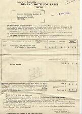 Rural District of Belford 1954 Demand Note For Rates & Stamp Receipt Ref 38564