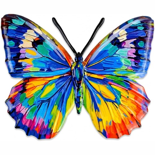 Butterfly large new blue metal - large,