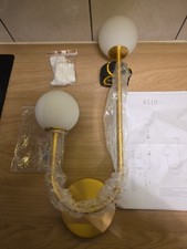 Wall Light Brass  With 2 Round