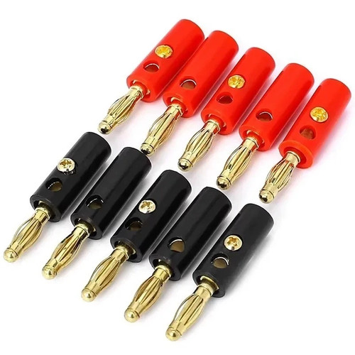 10pcs 4mm gold plated - plated, banana
