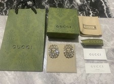 Gucci Flower Clip On Earrings Brand New Gold Made In Italy