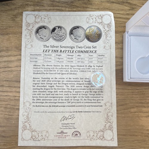 Silver sovereign dated 2020 - sovereign,,