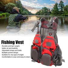 Mesh Fly Fishing Vest Red Free
