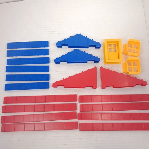 Lincoln logs red - red, blue