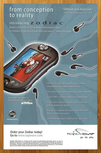 2003 tapwave zodiac console - zodiac,