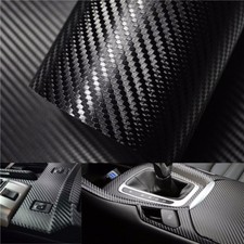 3D Carbon Fibre Vinyl Wrap (Air/Bubble Free) Black Multi sizes