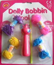 AtoZ DOLLY BOBBIN LOOM WOOL SET - FRENCH KNITTING BRAID MAKER