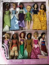 Disney Store Disney Princess Dolls, Set of 12... BOX WEAR/TEAR