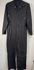 Dickies Workwear Coveralls Men 44R Black Boiler Suit Overalls Relaxed Fit Cotton