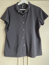 Agnes B Black Short Sleeve Blouse, Size 3 / 12-14 