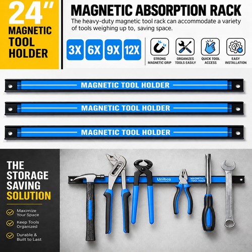 Magnetic garage tool strip - tool,