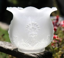 Oil Lampshade Vintage 4" Fit Oil Lamp Shade Antique Style in VGC Moulded Glass