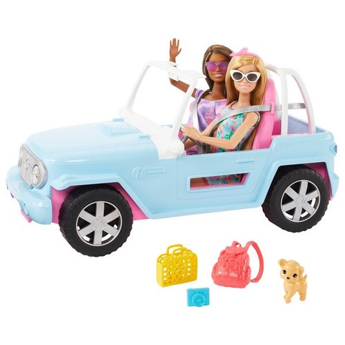 Barbie jeep vehicle with dolls - jeep,