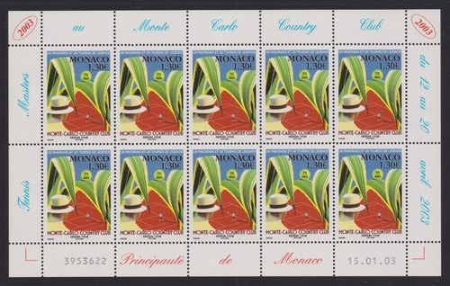 Monaco mini sheet stamps - of,