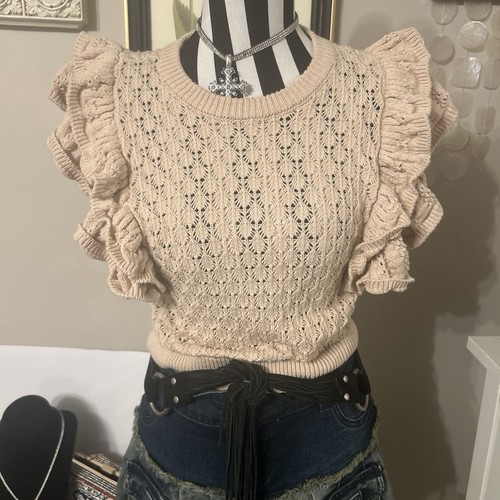 Lfd crochet knit top small - lfd,