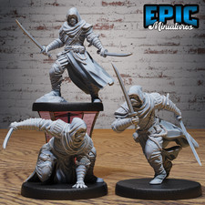 White Ninja 3D Printed D&D
