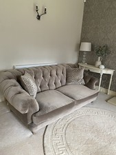 Loaf BAGSIE Medium Sofa 3 Seater Mushroom Colour Fabric Good Condition