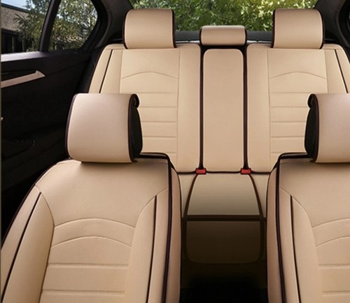 Beige car seat covers - seat, pu